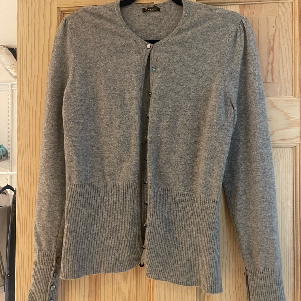 Gray Cashmere Cardigan